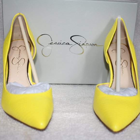 jessica simpson yellow pumps